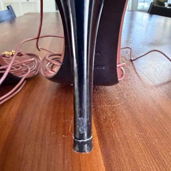 Saint Laurent Babylon Leather Strappy Heels - Picture 5 of 6